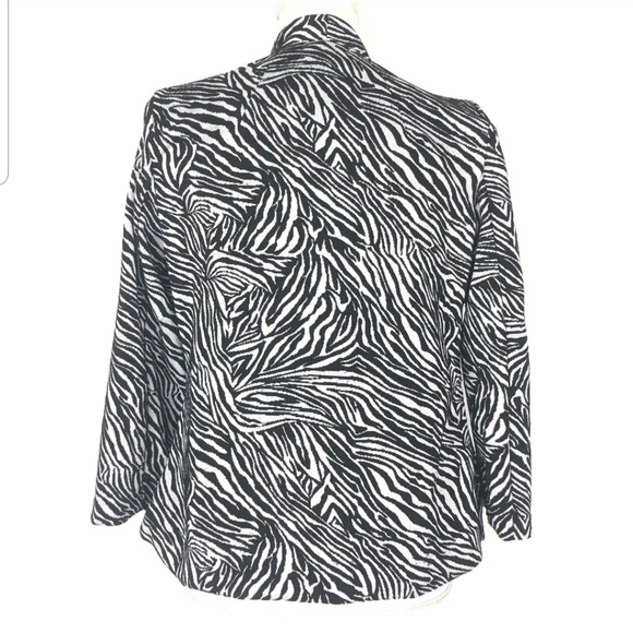 ❤️Notations Blazer Zebra print 3/4 Sleeve drape - Picture 5 of 7